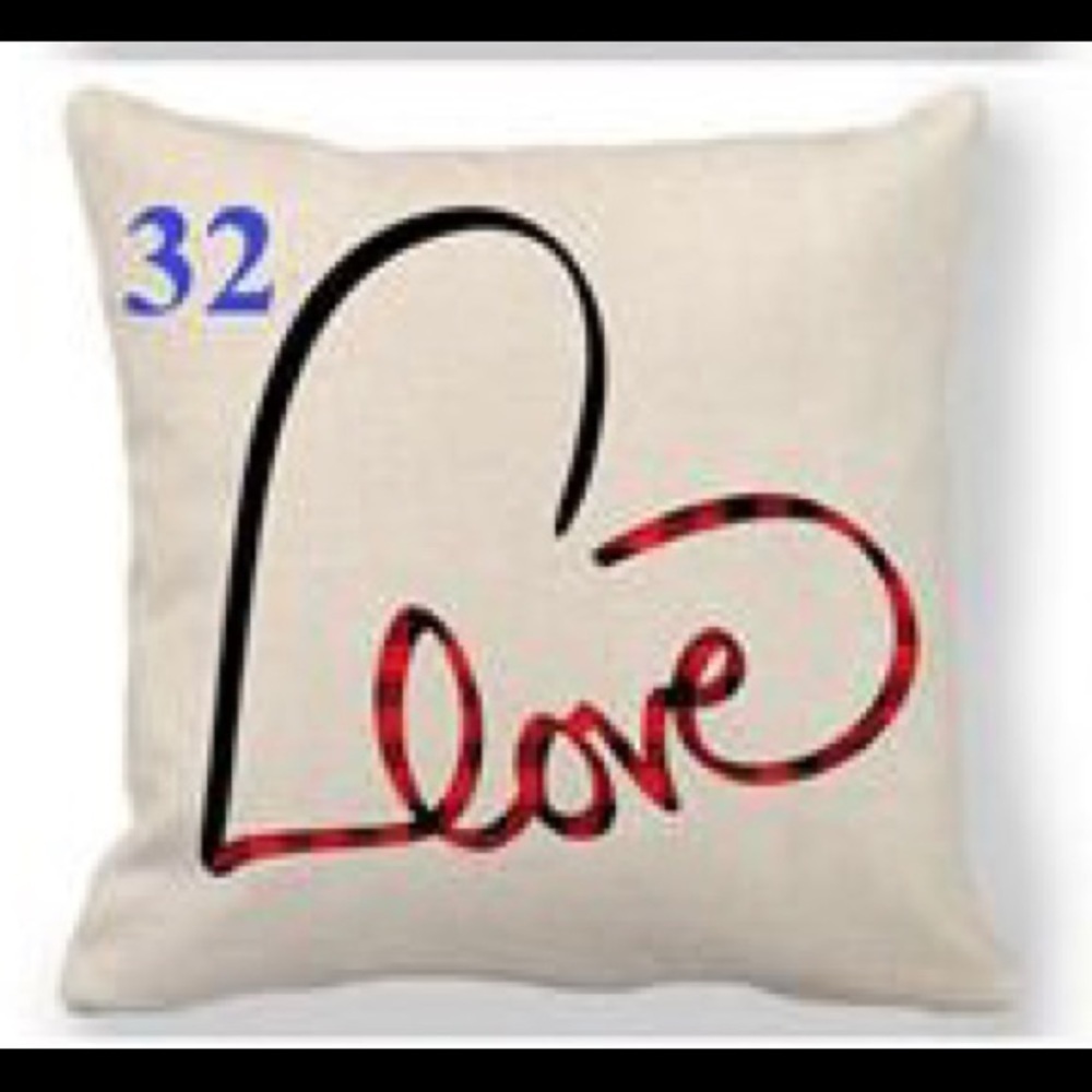 Free gift with purchase - Half plaid love valentines pillows